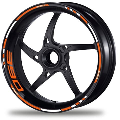 PROFILETEC.COM FELGENRANDAUFKLEBER passend für KTM RC 390 BZW. 390 Duke Moto GP Style Felgenaufkleber (Motiv 2)