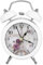 Garosa Alarm Clock Ultra-leise Klassisch Retro Tragbar Digital Metall Wecke für Student Schlafzimmer Haus(Weiß)