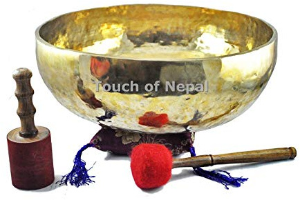 55,9 cm de diamètre chantant tibétain Bowl-large Taille faite à la main Bol chantant par le toucher du Népal