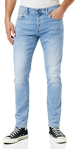 G-Star Herren 3301 Slim Jeans, Blau (lt indigo aged 51001-8968-8436), 34W / 32L