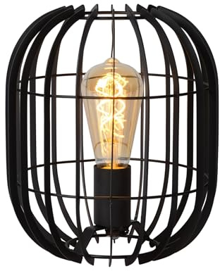 LUCIDE REDA - Tischlampe - Ø 22 cm - 1xE27 - Schwarz