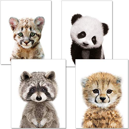 artpin® 4er Set Poster Kinderzimmer - A4 Bilder Babyzimmer - Deko Junge Mädchen (PN33)