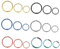 Liuxn 18 Stück 20 Gauge Edelstahl Nase Ring Ohrring Hoop für Körper Piercing, 6 Farben, 3 Größen