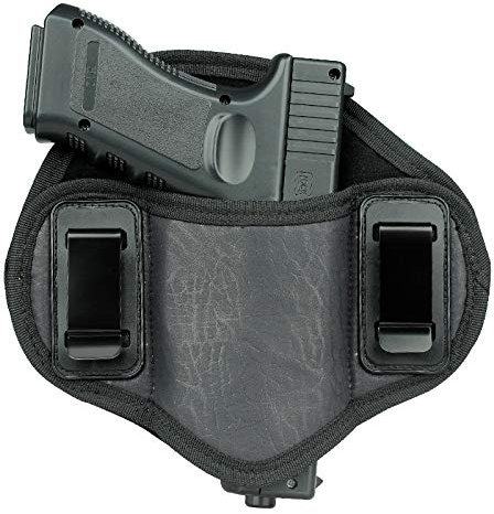Gexgune Jagdpistolenholster Verdeckte Trageholster PU-Leder Metallclippistole für Pistole G1ock 17 19 23 32 (rechte Hand)