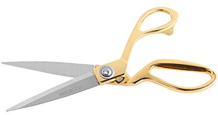 Fdit Gold Edelstahl scharfe Schneiderschere Nähschere Scharfe Klinge Schneiderschere Goldfarbgriff zum Schneiden von Stoff, Stoff, Leder, Leinwand usw.