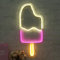 Haokaini EIS Am Stiel Neonlicht LED Neon EIS Lichter Wandkunst Dekorative Lichter Leuchtreklamen USB Nachtlicht für zu Hause Geburtstagsfeier Urlaub Schlafzimmer Bar Café Wohnheim
