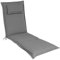 elGiga Relax-Auflage 1-Stück Classic Grau Weiß gestreift 170 x 50 x 8 cm für Relaxsessel, mit Kopfpolster, hochwertig, waschbar und pflegeleicht