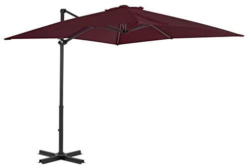 vidaXL Ombrellone a Sbalzo con Palo in Alluminio 250x250 cm Bordeaux