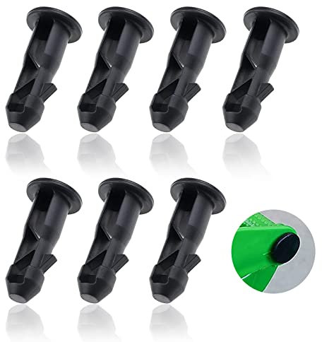 通用 Black Plastic Accessories for Outdoor Wheelie Trash Bins(2.6in Length) Lid Hinge Pins, Set of 8 Pieces