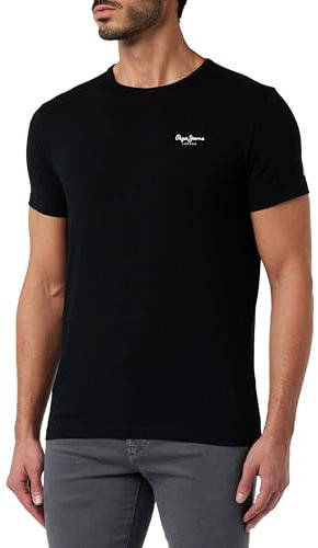 Pepe Jeans Original Basic 3 N, T-Shirt Uomo, Nero (Black), M