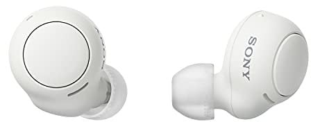 Sony WF-C500 True Wireless Headphones - Up to 20 hours battery life with charging case - Voice Assistant compatible - Built-in mic for phone calls - Reliable Bluetooth® connection - White (Renewed)