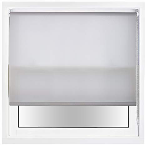 FURNISHED Daylight Roller Blinds with Metal Fittings, Trimmable - Grey, 220W x 165H cm