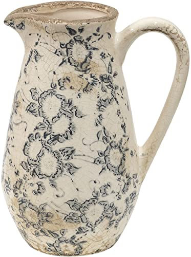 Clayre & Eef 6CE1460S Pichet décoratif gris, beige 16 x 12 x 22 cm