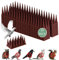 Apluskis Upgraded Bird Spikes, 20 Pack/6M Bird Squirrel Raccoon Pigeon Cat Fox Animal Deterrent Spikes Fence Spikes for Outside Anti Bird Spikes Outdoor to Keep Birds Away (Brown)