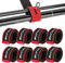 Realure 8 Stück Rot Angelrute Klettverschluss Riemen Einstellbar Neopren Krawatten Riemen Elastische Angelrute Gürtel Krawatten Für Feste Angelruten Gear Strap Spinnrute Meer Rute Feeder Rute