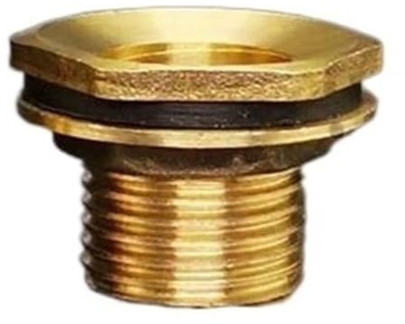 DOLUNTO Wassertank-Anschluss aus Messing, 1/2 3/4 1 Zoll BSP-Außengewinde, Rohr-Einzeldrehverschraubung mit losem Schlüssel (Farbe : 04-20mm)