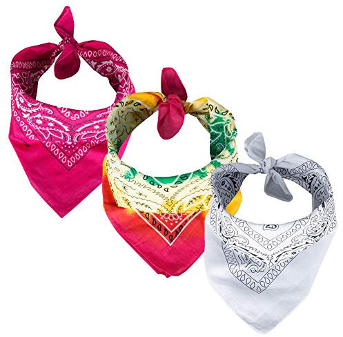 ROCK DADDY Estd 2000 ROCK HARD CLOTHING Bandana Set 55cm x 55cm Halstuch Multifunktionstuch Atmungsaktiv und Weich Schal für Damen Herren Unisex (Set 26)
