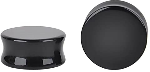 Beydodo Tunnel Piercing 6-25MM, Ohr Plug Schwarz Stein Ohr Tunnel Expander Set