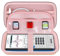 BOVKE Taschenrechner-Reiseetui für Texas Instruments TI-Nspire CX II CAS/CX II/CX/CX CAS Grafikrechner und mehr - Netztasche für USB-Ladekabel und andere Schulutensilien, Rose Gold