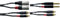 CORDIAL CABLES Câble audio double XLR mâle/Rca 3 m CÂBLES AUDIO Essentials RCA & CABLES Câble audio double jack mono/Rca 3 m CÂBLES AUDIO Essentials Jack
