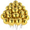 hpnparty Luftballons Gold Metallic, 50 Stück 12 Zoll Gold Luftballons, helium ballons Latex ballon für Geburtstagsdeko, Babyparty, Hochzeitsdeko, Taufe Deko, Partydeko