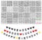 DTYDECLE 1400Pcs Cube Letter Beads Kit, A-Z Acrylic White Square Alphabet Beads Spacer Threading Number Heart Bead for Jewelry Making DIY Bracelet Necklace Key Chains