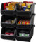 ReadySpace Plastic Containers Storage Bins for Closet, Kitchen, Office, or Pantry Organization, Large, 6-Pack, Black