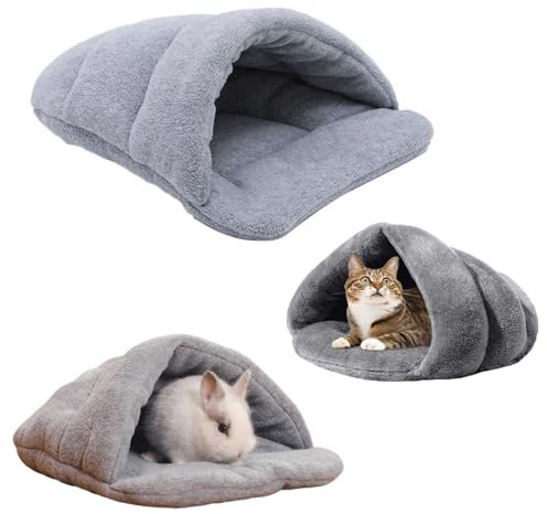 LNGJIN Meerschweinchenbett haustierMeerschweinchen Bett BetthöhleMeerschweinchen Haus,Guinea Pig Bed Pet,Kleine Tier Plüsch Höhle, für Zwergkaninchen Chinchillas Bartagamen Eidechse (Grau)