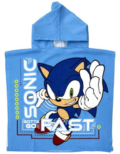 AYMAX S.P.R.L Poncho avec capuche - SNC - -Gotta Go Fast- Bleu