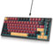 SOLIDEE Tastiera Meccanica Sostituibile a Caldo cablata al 75%,retroilluminazione RGB con interruttore rosso,TKL a 82 tasti,tastiera compatta NKRO con manopola di controllo del volume(82 Red Samurai)