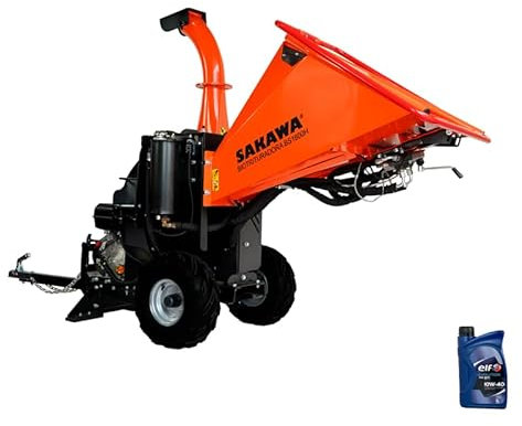SAKAWA Biotrituratori Scoppio BS1600 Motore 15CV + Olio 4 Tempi