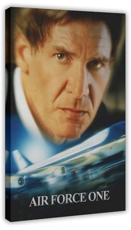 Air Force One – Filmposter auf Leinwand, Poster, Wandkunst, Dekor, Bild, Gemälde für Wohnzimmer, Schlafzimmer, Dekoration, Rahmenstil, 50 x 75 cm