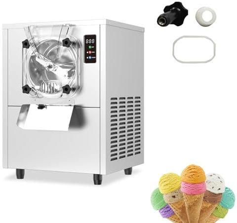 POWHA Commercial Ice Cream Machine, 5L Ice Cream Maker Large capacity, Automatic Stainless Steel Frozen Dessert Maker with LED Display, Auto Clean, for Restaurants, Coffee, Milk Tea Shops, 1400W