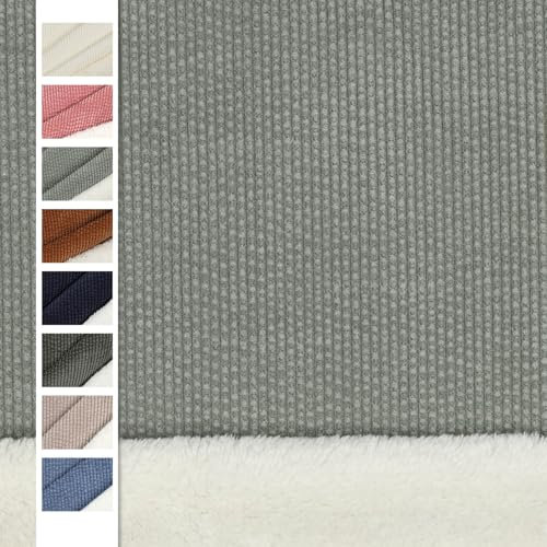 VmG-Store Cord Teddy Plüsch Stoff Meterware | Breitcord mit weichem Plüsch Doubleface 0,25m x 145cm breit für Winterkleidung Kissen Schmusetiere Bekleidung Stoffe (003 Nile)