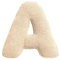 Mealini BUCHSTABENKISSEN - Buchstabe A, wollweiß, ca 25 x 27 cm, Buntes Kissen Alphabet für Namen