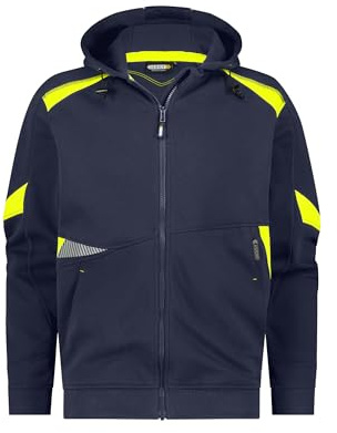 DASSY® Santos DASSY® Santos Kapuzensweatshirt - Größe XS - NACHTBLAU/NEONGELB