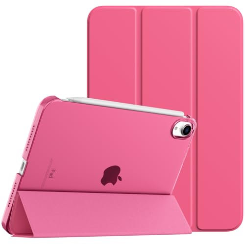 TiMOVO Case for iPad Mini 7 A17 Pro 8.3-inch 2024, iPad Mini 6th Generation Case, Slim Translucent Hard Back Folio Cover Support Touch ID & Apple Pencil Charging, Auto Wake/Sleep, Watermelon Red