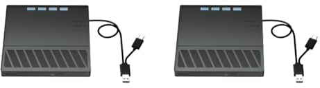 LYEAA 7 in 1 USB 3.0 Typ C Externer Blu-ray/DVD/CD-Brenner Writer Reader mit SD/TF-Port, tragbares optisches Laufwerk für Windows Laptop