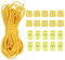 PATIKIL 16 Yard Elastic Bungee Cord & 10pcs Single Hole Cord Lock & 10pcs Double Hole Spring Toggle Stopper for Paracord Drawstring Shoelace Clothing Backpack Bags, Yellow