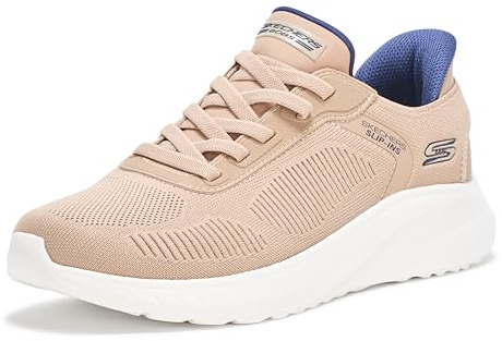 Skechers Herren Hands Free Slip-Ins Squad Chaos-Solid Step Sneaker, Taupe, 42.5 EU