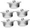 PAMINGONO 5-teiliger Topfdeckel aus Aluminiumfolie für Outdoor-Camping Grill Topf Kuchenhalter tragbarer Lebensmitteltopf Mehrzweck-Backfolienpfanne