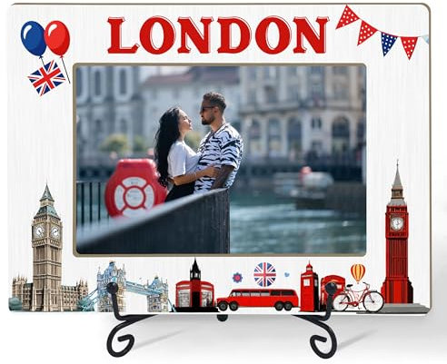 lamocho London Bilderrahmen, Reise-Bilderrahmen, London-Stadt-Reise-Bilderrahmen, Verlobungs-Bilderrahmen, London-Dekor, Geschenk, London-Souvenirs (10,2 x 15,2 cm horizontal), S04