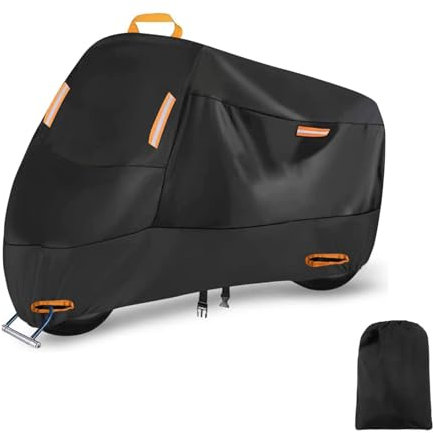 ZDHXZYQ Motorrad Abdeckplane für Harley Davidson Cruiser Sportster Fatboy, Staubdicht Wasserdichten Kratzer Moped Abdeckung, mit reflektierenden Streifen,E-XXXL