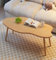 Wolkenform Couchtisch, Sofa-Couchtisch, Sofa-Akzent-Beistelltisch Aus Holz, Unregelmäßiger Beistelltisch, Beistelltisch Wabi-Sabi-Stil, Einzigartiger Niedriger Tisch, Moderner Kleiner Couchtisch(Beige
