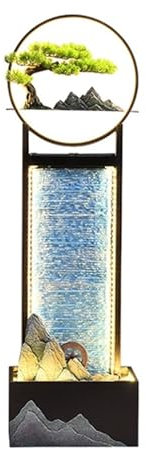 guiling-1986 Fontaine de Jardin Décoration d'eau Simple et Moderne, Fontaine d'eau à Circulation de Cour de Salon, décoration de rocaille de Sol de Bureau Fontaine Exterieure(S)