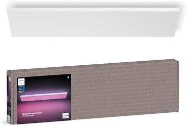 Philips Hue Datura smarte Panelleuchte (quadratisch 30 x 120 cm), weißes & farbiges Licht, Bluetooth kompatibel, Sprachsteuerung mit Alexa, Apple Home & Google Assistant