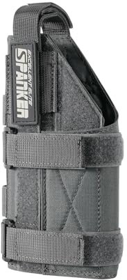 EXCELLENT ELITE SPANKER Taktische Linkshänder Pistolenholster für M1911 Glock 17 G18 G19 G26 G34 XD-45acp CZ P-10C Molle Holster（Gry）