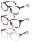 KoKoBin 3-Pack Frauen Runde Lesebrille Blaues Licht Blocking Frühling Scharnier Mode Leser (3 Pack, 1.5, Dioptrien)