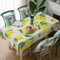 Christmas Table Cloth Lemon Linen Table Cloth Dust-Proof Shrink-Proof Waterproof Table Cover For Kitchen Dinning Picnic Tabletop Decoration Xmas Candle Pattern Oblong Rectangle