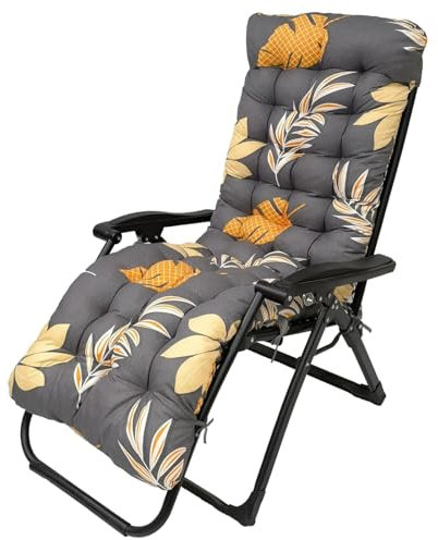 AevQuas Liegenauflage, Schaukelstuhlkissen mit 6 Bändern und Fester Oberseite, rutschfest, für den Außenbereich, Strand, Veranda, Schaukel, Terrasse (kein Stuhl) (Laubabwerfend)